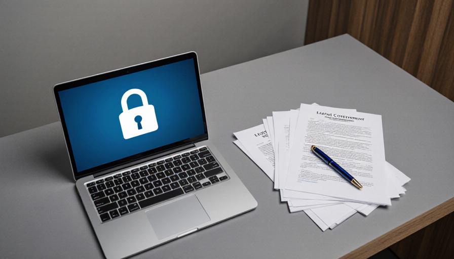 Secure legal office environment representing data protection